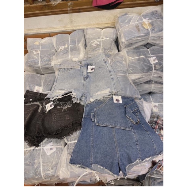 QUẦN SHORT JEAN NỮ, Quần sooc bò cạp cao đồng giá 35k, nguồn sỉ giá rẽ