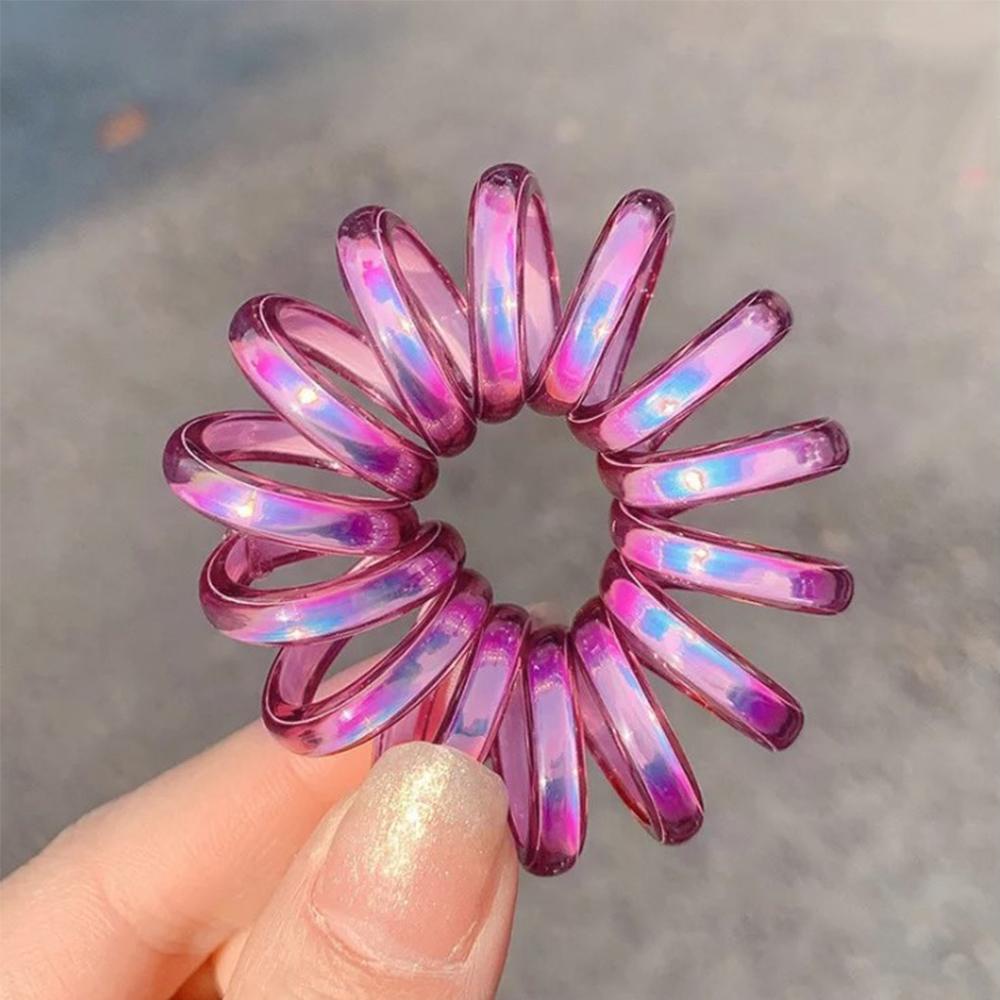 EXPEN Dây Buộc Tóc Đuôi Ngựa Dạng Xoắn Ốc Nhiều Màu Sắc Đơn Giản Cho Nữ Giá Đỡ