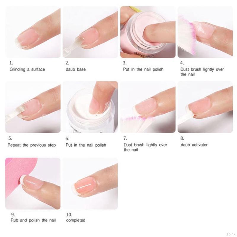 [Hàng mới về] Set bột nhúng móng tay để bảo vệ móng tay gel