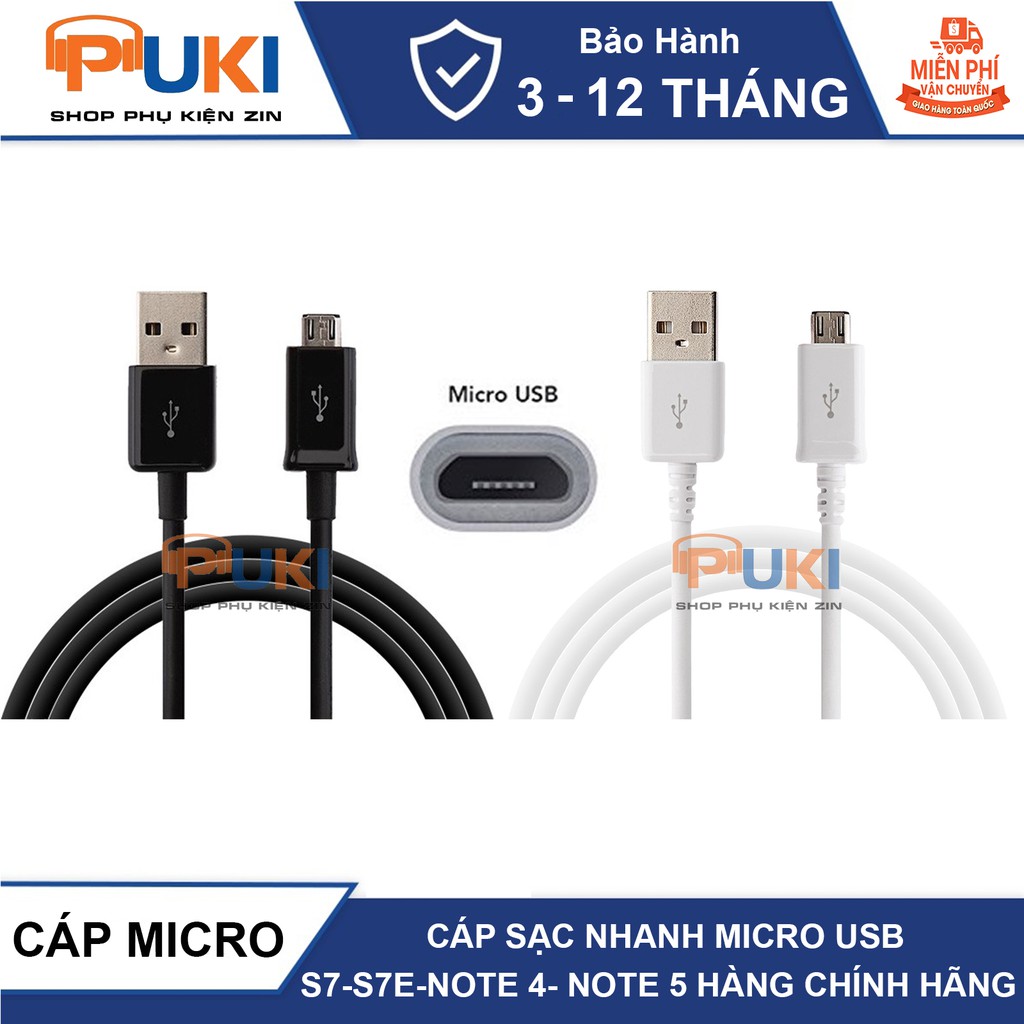 Cáp Sạc Nhanh MICRO USB Chính Hãng SS S7/S7E/NOTE4/NOTE5/S6/S5/S4/S3