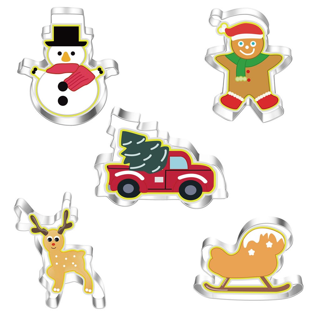 Khuôn Cắt Làm Bánh Quy Bằng Thép Không Gỉ Hình Chủ Đề Giáng Sinh