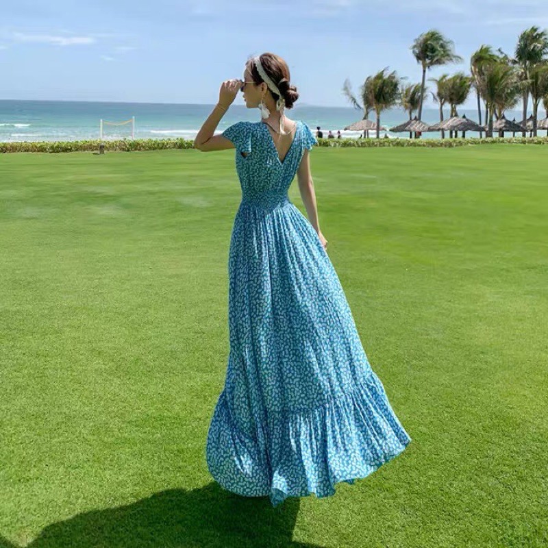 SẴN- Maxi xanh cánh tiên hoa nhí | BigBuy360 - bigbuy360.vn