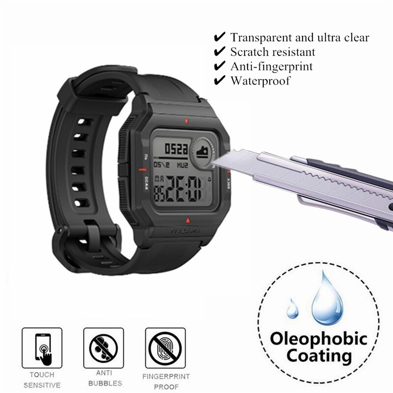 Set 5 Kính Cường Lực Toàn Màn Hình Dùng Cho Amazfit Neo