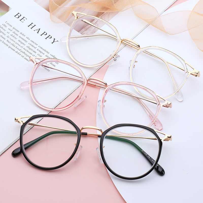 Kính Mắt Mèo Gọng Kim Loại Chống Tia Sáng Xanh Phong Cách Cổ Điển Độc Đáo