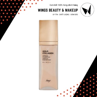 The face shop - kem nền trang điểm fmgt gold collagen ampoule foundation