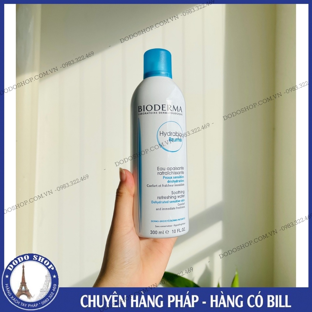 Xịt khoáng BD của Pháp Hydrabio Brume chai 300ml dùng cấp ẩm dưỡng da