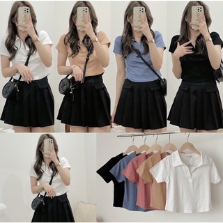 Áo polo croptop đủ màu cực xinh
