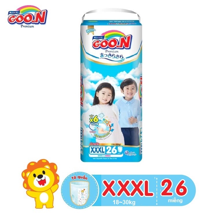 Tã quần Goo.N Premium size XXXL 26 miếng (cho bé 18-30kg)