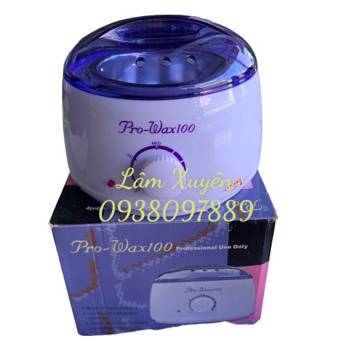 Nồi nấu sáp wax lôngFREE SHIP PRO WAX 100 điều chỉnh nhiệt độ bằng núm xoay, có đèn báo hiệu, chịu nhiệt độ cao