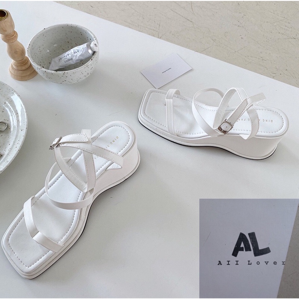 SANDAL NỮ ALI LOVER - GIÀY XUỒNG NỮ QUAI MẢNH - SANDAL ĐẾ BẰNG THỜI TRANG - GIÀY NỮ QUAI KẸP MŨI VUÔNG 9 PHÂN - AS220202
