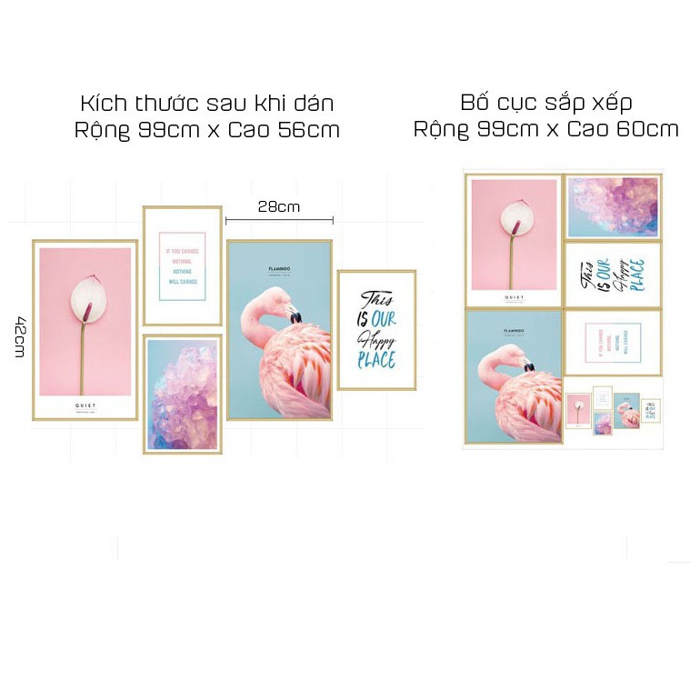 Tranh Decal Dán Trang Trí Nhà Cửa Hình 05 Khung Ảnh II DOKEY99