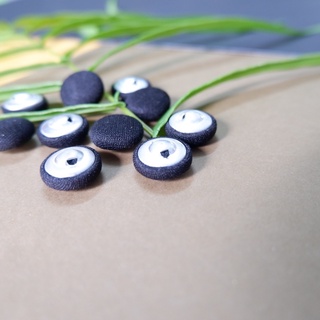 NÚT BỌC VẢI SIZE LỚN 1.7CM MÀU ĐEN V037 - tr.button