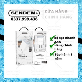 Bộ củ và cáp sạc nhanh 2.4a - sạc an toàn - lõi đồng mạ niken - bảo vệ điện thoại - hàng chính hãng