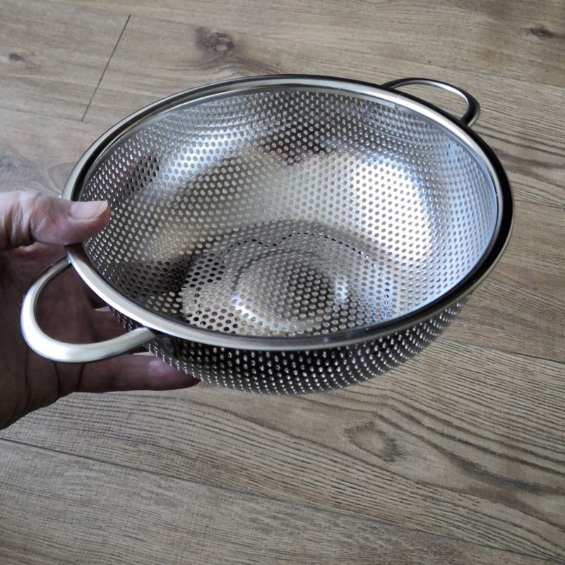 3 Pieces Stainless Steel Colander Kitchen Strainer with Handles