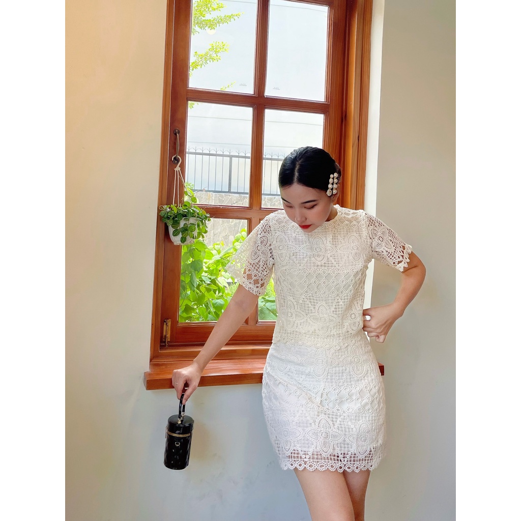Set áo váy ren Barbara sang trọng nhẹ nhàng tinh tế DS93 CIN HOUSE