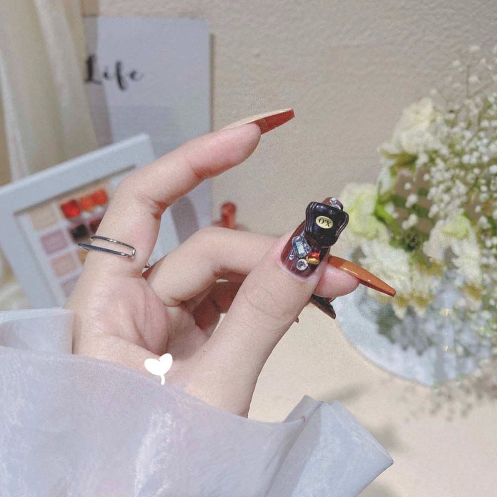 [Hàng mới về] Phụ kiện trang trí móng tay hình chai rượu vang 3D xinh xắn