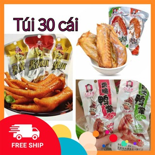 CÁNH VỊT/CHÂN VỊT/CHÂN GÀ TỨ XUYÊN [Túi 30 cái] - Đồ ăn vặt nội địa nakha123