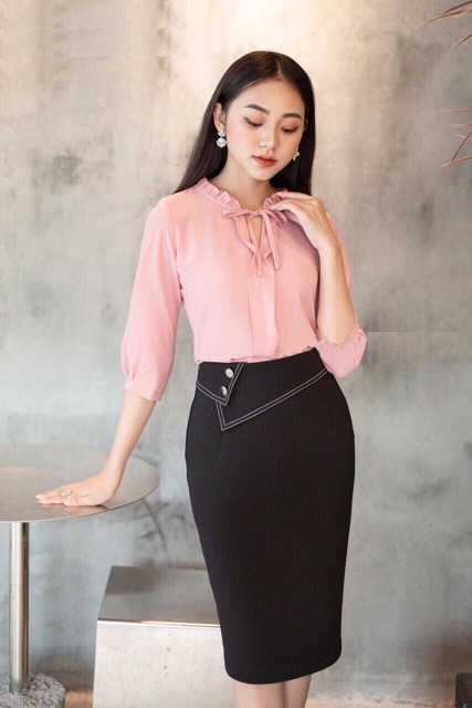 [Ảnh thật- có clip ] Chân váy bút chì cúc sắt VNXK | BigBuy360 - bigbuy360.vn