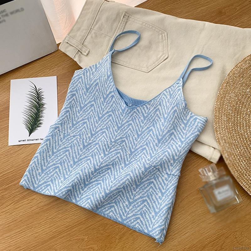 Áo Len Hai Dây Cổ Chữ V Form Ôm Họa Tiết Kẻ Sọc | BigBuy360 - bigbuy360.vn