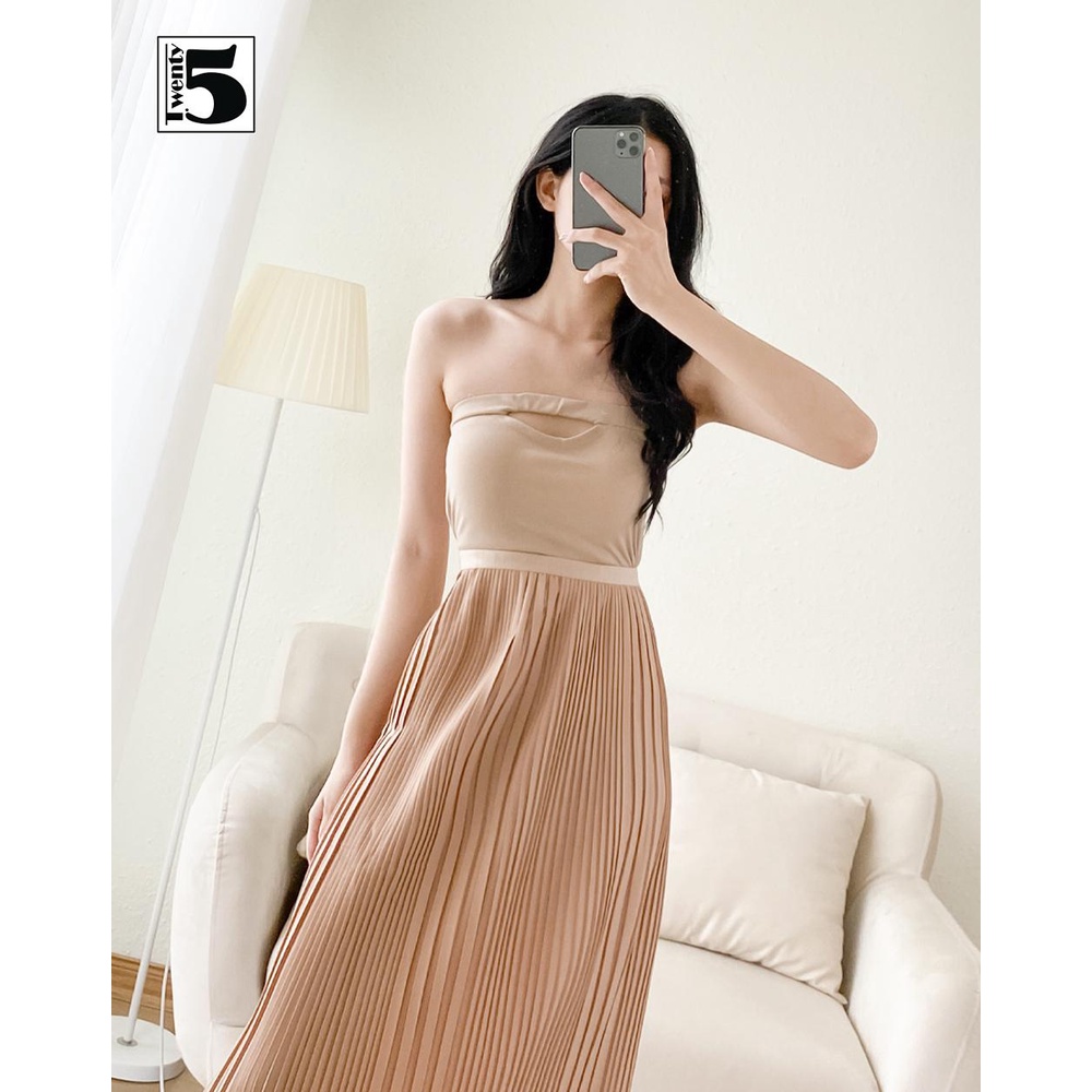 Áo bra nữ không dây chun ôm co dãn khoét viền mặt trước có đệm mút Twentyfive 4145