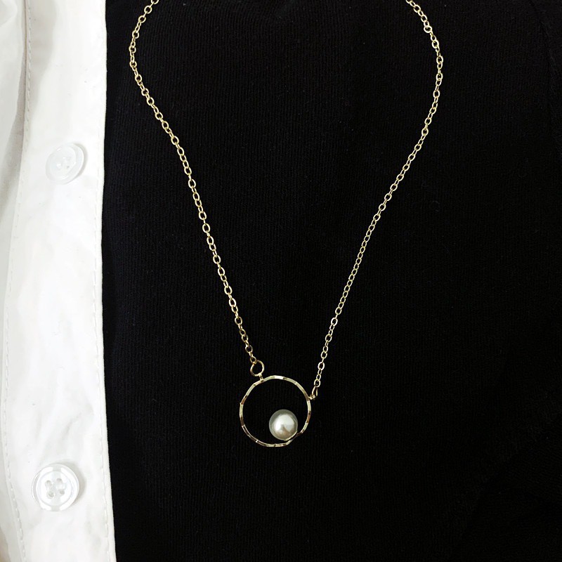 vòng cổ Đính Ngọc Trai Kiểu Dáng Thanh Lịch Cho Nữ