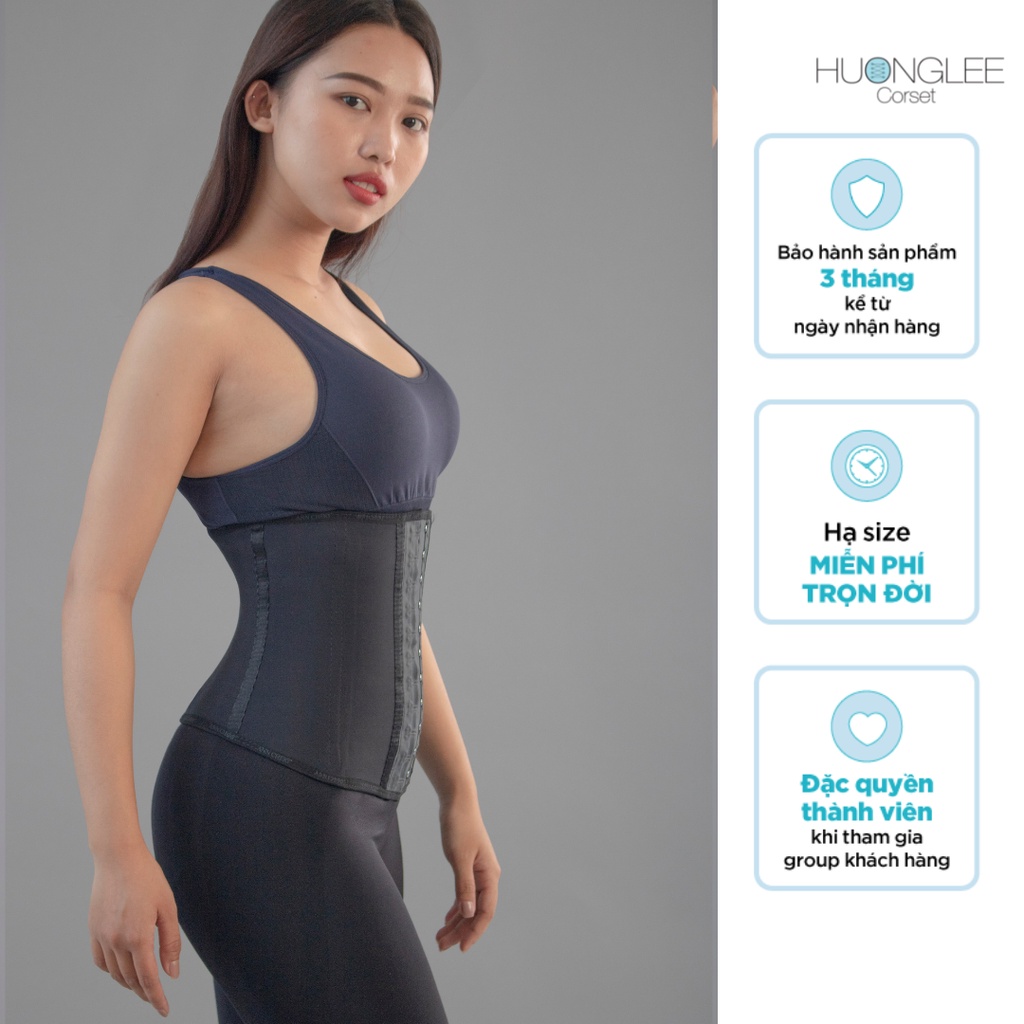 [HUONGLEE Corset] Đai Gen Nịt Bụng Giảm Eo Latex Ann Chery 2026 Chuẩn Chính Hãng Colombia 4 Xương Thép Giảm Eo Giảm Mỡ