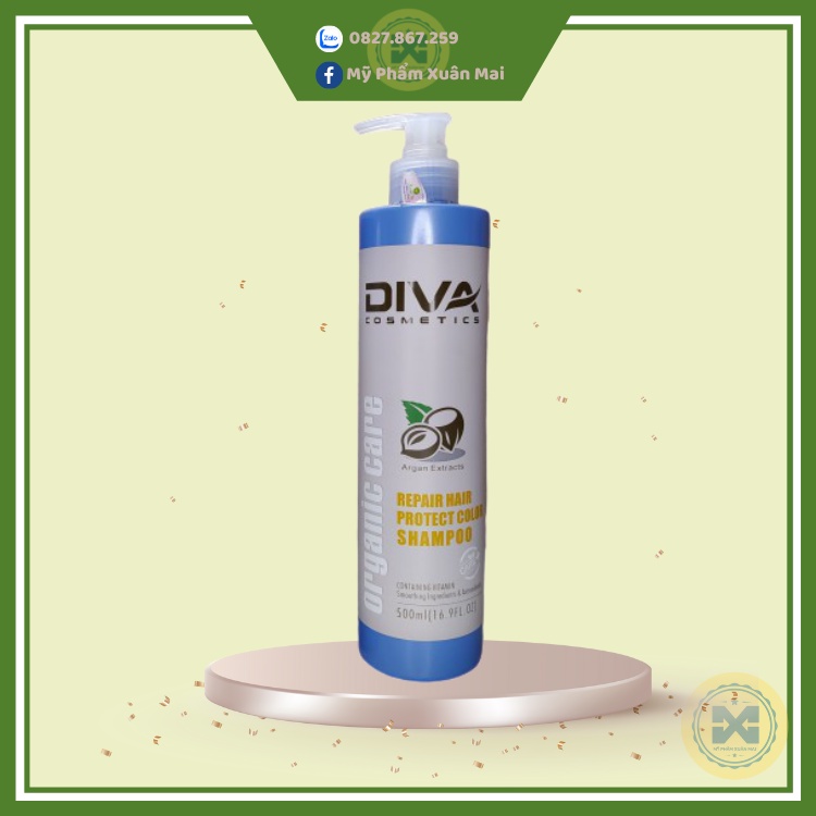 Lẻ Dầu Hoặc Xả Diva Argan xanh mẫu mới 750ml