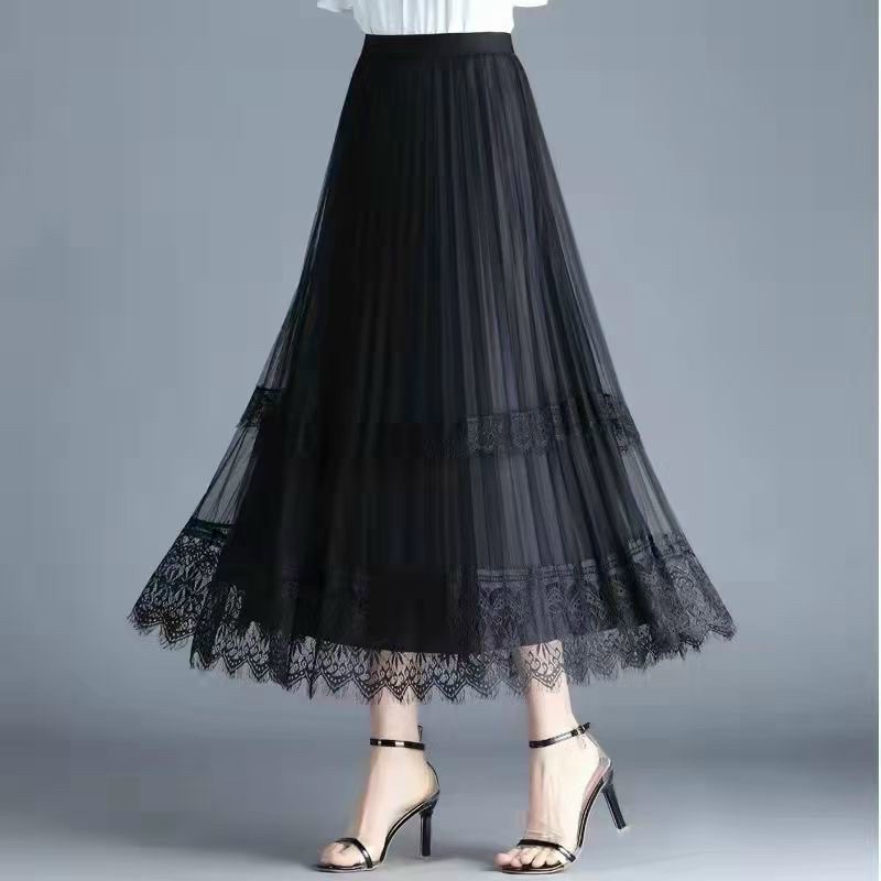 Chân váy maxi ren 2 lớp