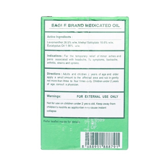 Dầu Gió Xanh Con Ó - Eagle Brand Medicated Oil