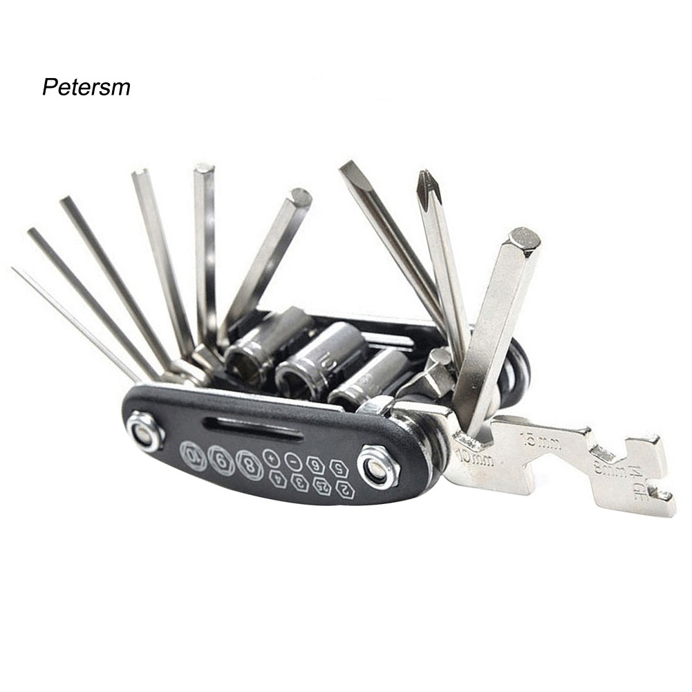 Bộ Phụ Tùng Sửa Xe Đạp Chuyên Dụng Đa Chức Năng 16 Trong 1