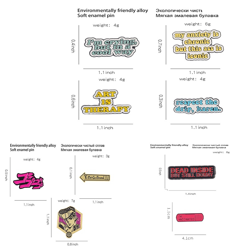 Huy hiệu cài áo bằng kim loại tráng men họa tiết câu từ tiếng Anh cá tính thích hợp làm quà cho bé trai