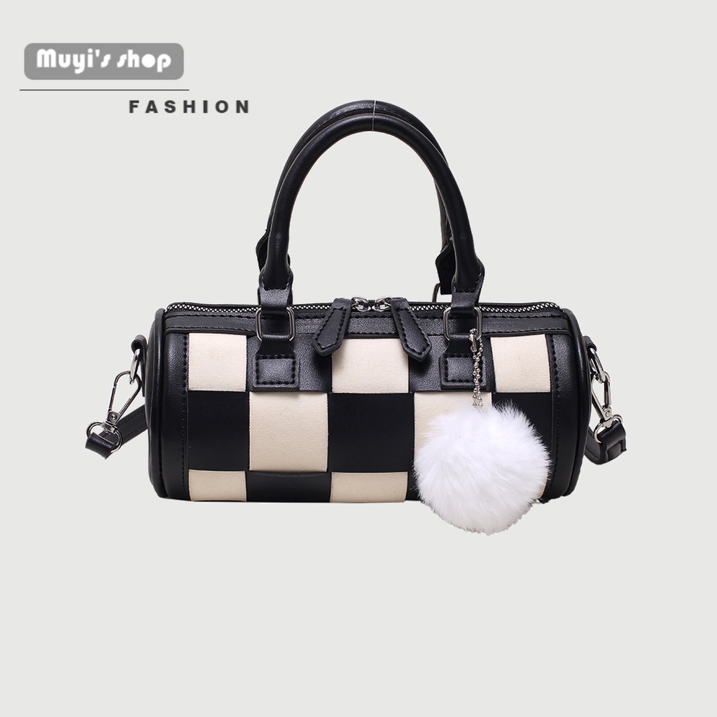 Túi Đeo Chéo Hình Trụ Thiết Kế Mới Thời Trang Mùa Thu Đông Dành Cho Nữ