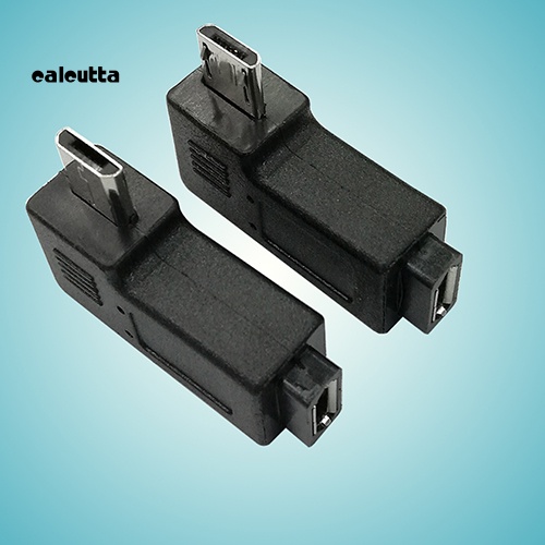 1 Cặp Đầu Chuyển Đổi Micro USB Đực Sang Micro Cái Góc Phải 90 Độ