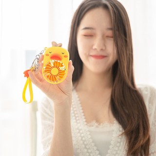 Quạt móc khoá vịt mini