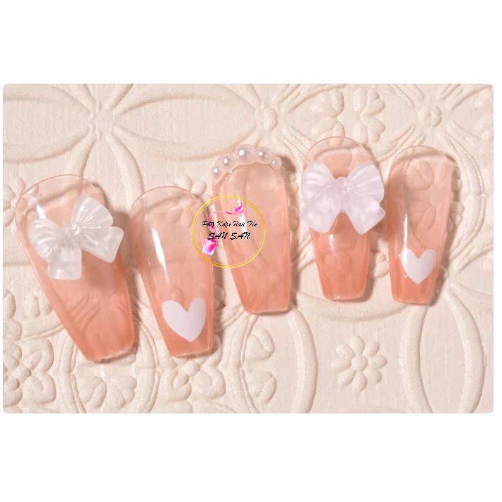 Charm Nơ Bột Mix Màu Trang Trí Móng