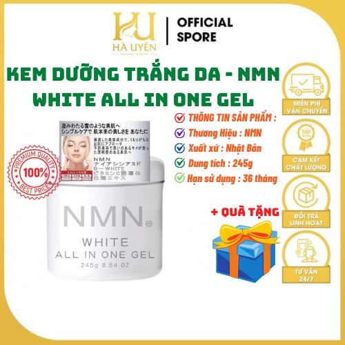 Kem Dưỡng Trắng Da NMN White All In One Gel, Chống Lão Hóa - 245g [ Auth - NHẬT BẢN ]