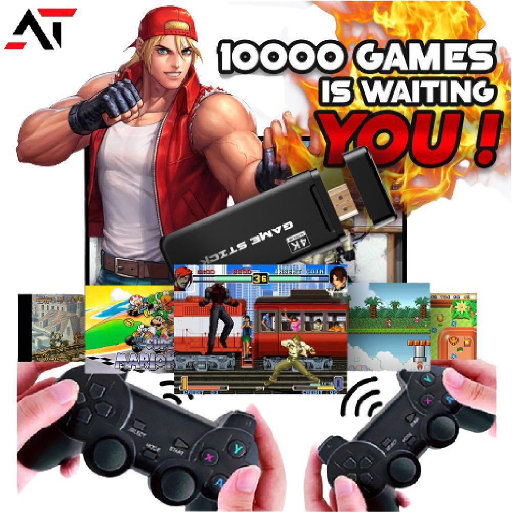 Combo 10.000 TròMáy Chơi Game Stick 64Gb 4 Nút Không Dây HDMI 4K +10000 Trò Chơi Có Thể Tự Chép Game Để Chơi - Giao 1H