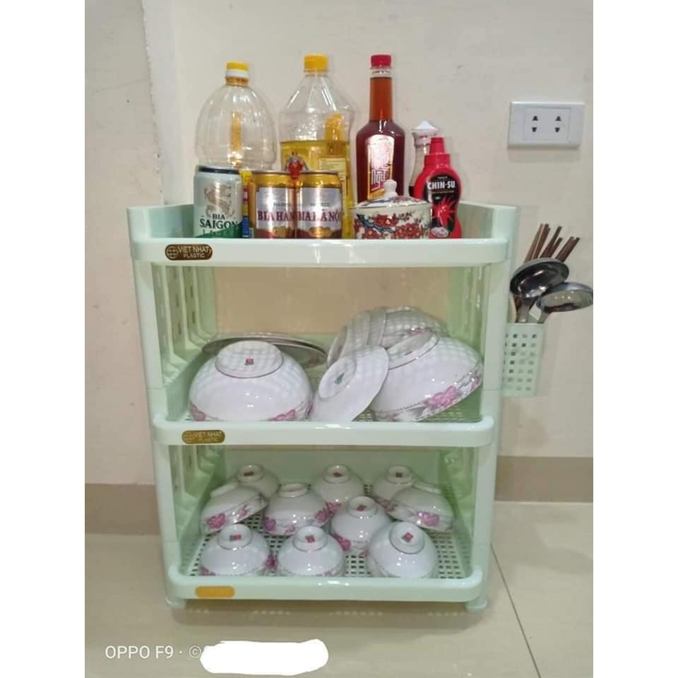 Kệ úp chén bát 3 tầng Hàng nhựa việt nhật việt nam cao cấp.Kệ để đồ đa năng.