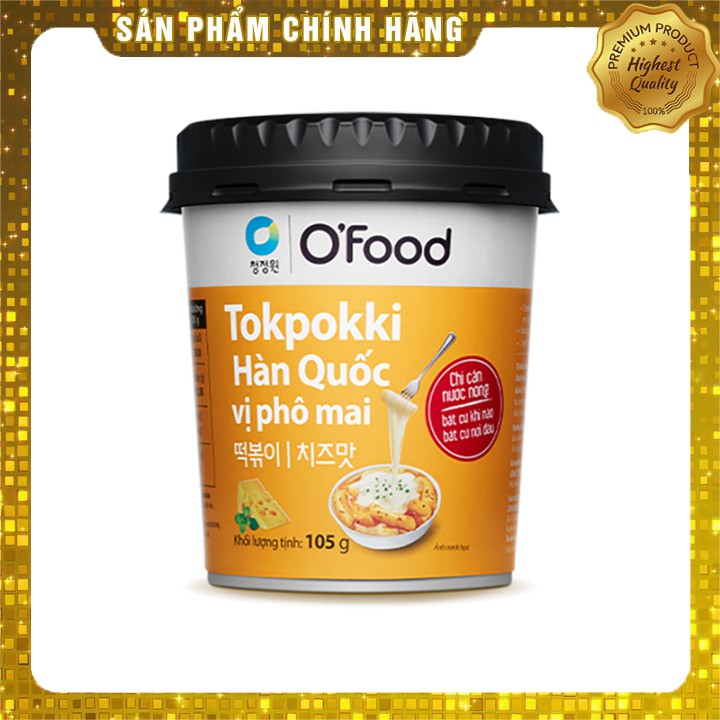 [ Yams Mart ] Bánh gạo Tokpokki Hàn Quốc O'Food ăn liền - Vị Phô Mai và truyền thống