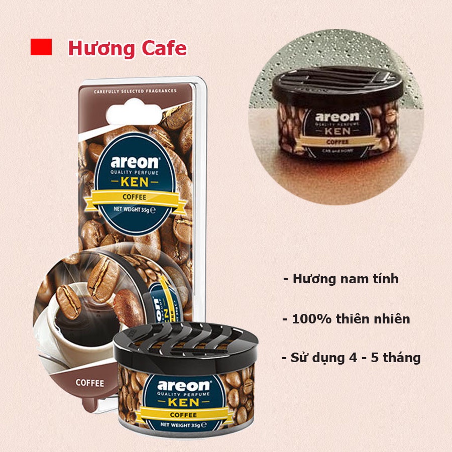 Sáp thơm ô tô hương cà phê – Areon Ken Coffee