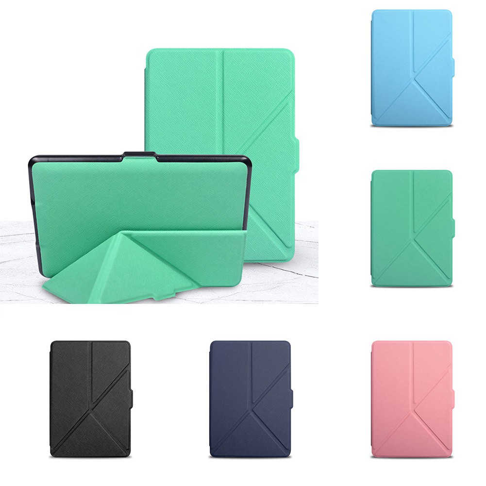 Bao da nắp gập P14 có nam chân hít thiết kế độc đáo cho Kindle Paperwhite 5 1 2 3 PU leather case for 2018 new Amazon kindle paperwhite 4 10th e-reader ultra slim kindle case New kindle paperwhite 4 cover