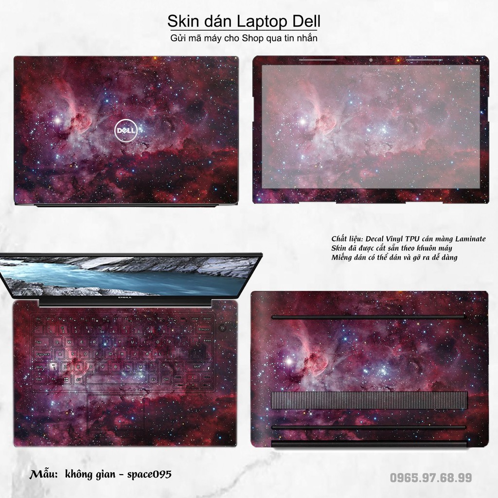 Skin dán Laptop Dell in hình không gian nhiều mẫu 16 (inbox mã máy cho Shop)