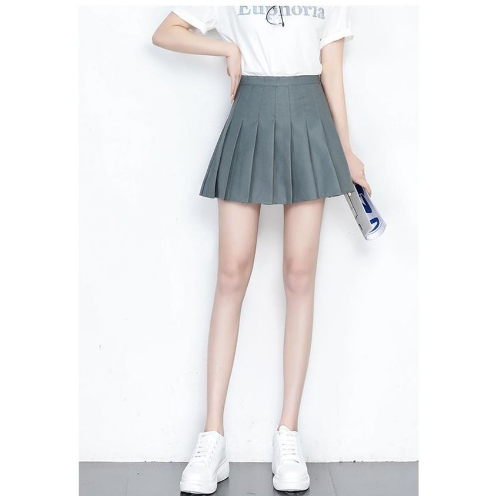 (Có quần bên trong)Chân Váy Chữ A Xếp Ly Lưng Cao Phong Cách Hàn Quốc Dành Cho Phái Đẹp Goness-Chân váy tennis xếp li
