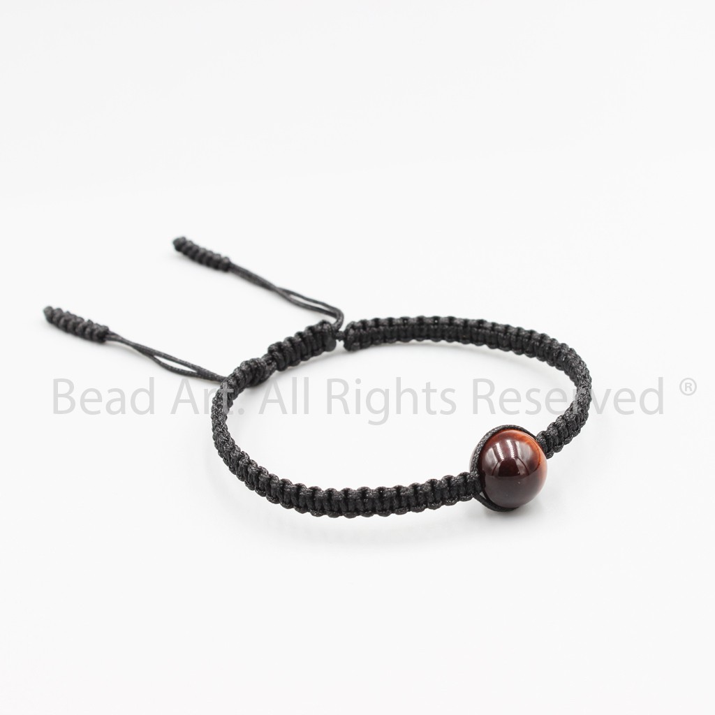 Vòng Tay Thắt Dây Chatoyant Đỏ 10MM Loại AA, Hoả, Thổ, Phong Thuỷ, Chuỗi Hạt, Yoga S50 - Bead Art