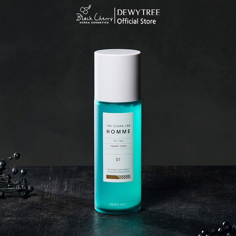 Nước hoa hồng cho nam se khít lỗ chân lông chiết xuất trà xanh Dewytree The Clean Lab Homme Tea Tree Powder Toner 150ml