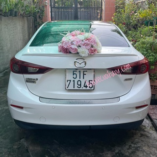 Hoa xe cưới trái tim hồng