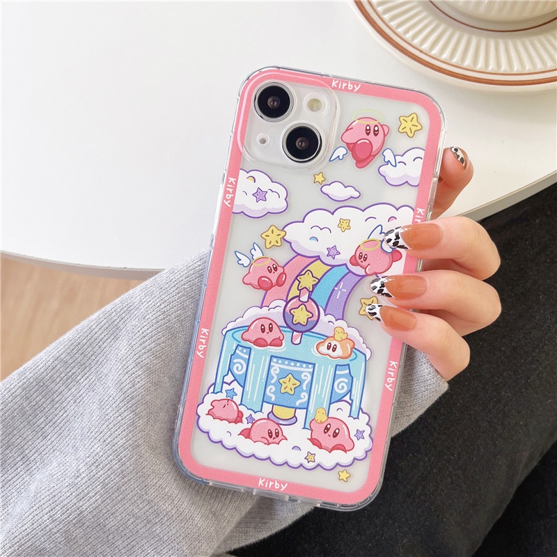 Ốp Điện Thoại Mềm Họa Tiết Kirby Dễ Thương Cho iphone 7/8Plus XR 11/12/13promax