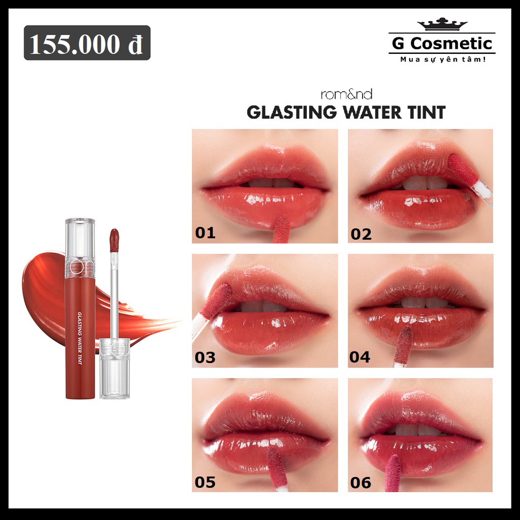 Son Tint Nước Siêu Lì, Lâu Trôi Romand Glasting Water Tint 4g
