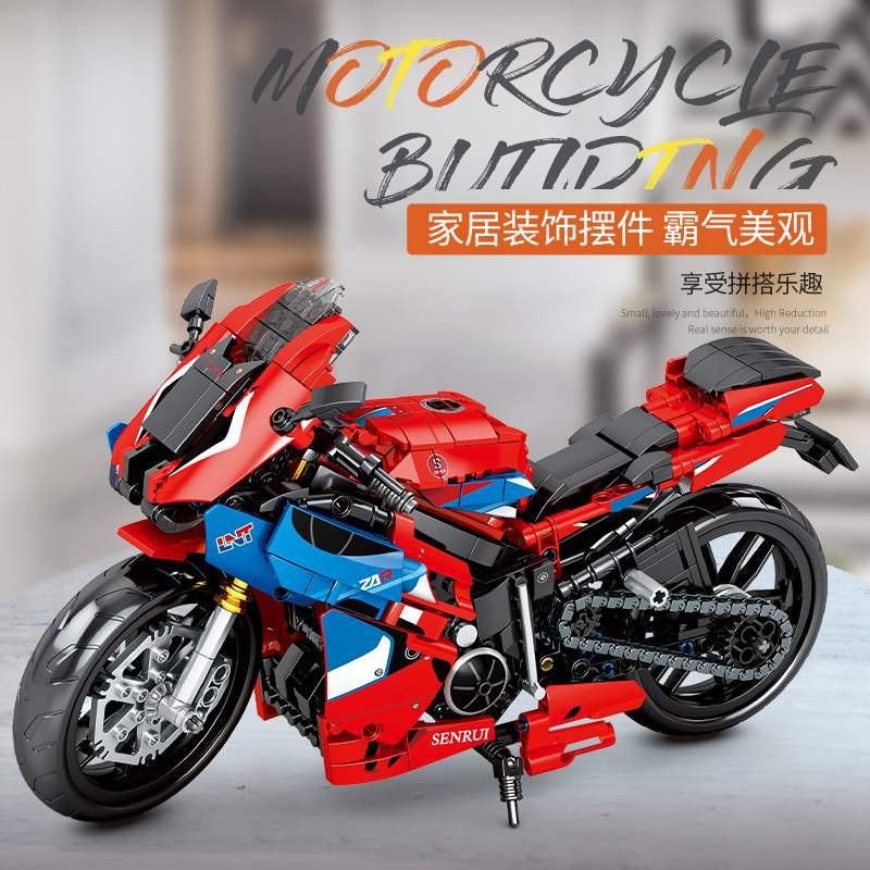 (Có Sẵn )đồ chơi Lắp ráp Technic 701808 xe moto đua Jaeger Hurricane Honda Motorcycle