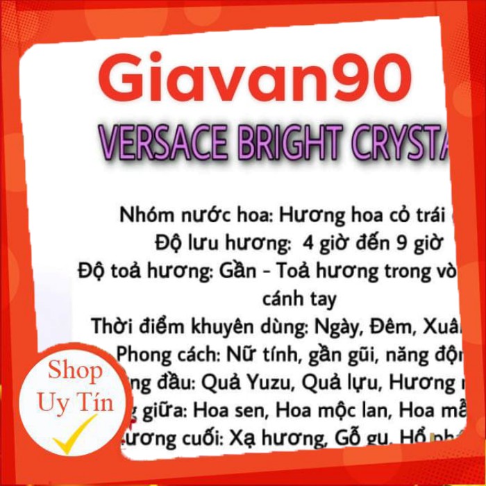 Nước hoa Versace hồng 💥CAO CẤP💥 hương thơm tươi mát, nhẹ nhàng | Thế Giới Skin Care